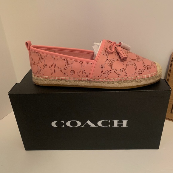 NWT - COACH DUSTY ROSE PERFORATED Espadrilles - 8B - Picture 2 of 11